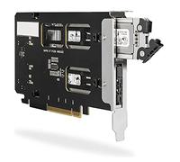 ICY DOCK ToughArmor MB842MP-B PCIe 4.0 Bifurcation Removable Frame Adapter Card Passive Cooled for 2X M.2 NVMe SSDs in PCIe x8/x16 Slot