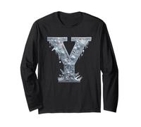 ICY Letter Y Winter Design Snowflakes Long Sleeve T-Shirt
