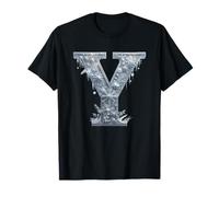 ICY Letter Y Winter Design Snowflakes T-Shirt