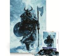 Icy Rampage Viking Warrior 1000 Piece Jigsaws for Teenagers Puzzle Reason Skill Fine Thick Happy Challenge Table Accent (50x75cm)