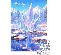 Icy Reflections Adult 1000-Piece Jigsaw Puzzle, 52x38cm/1000pcs, to Return to Whenever Time Permits; White Pieces with A Smooth Surface
