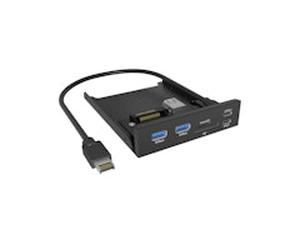 IcyBox Front Panel for 3.5" Bay with USB Type-C®/Type-A hub and card reader
