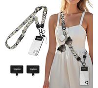 Icycay Phone Lanyard Crossbody, Gothic Bat Cell Phone Strap for Around The Neck Adjustable, Goth Teacher Anti Theft Cute Lanyard for iPhone Case ID Holder Keys Accessories Travel Essential