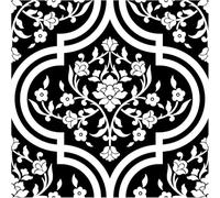 ICYEHAO Black and White Self Adhesive Wallpaper,44 x 500 cm Black White Floral Wallpaper Self Adhesive Furniture Wrap for Living Room,Bedroom,Bathroom,Cabinets