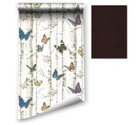 ICYEHAO Black and White Tree Wallpaper,44.5 x 1000cm Colorful Butterfly Wallpaper Self Adhesive Furniture Wrap Woodland Self Adhesive Forest for Living Room, Kitchen, Bedroom,Bathroom,Lounge