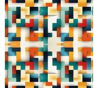 ICYEHAO Colorful Geometric Wallpaper, 44 x 600 cm Checkered Peel and Stick Wallpaper Yellow Green Orange Mosaic Self Adhesive Wall Paper Self Adhesive Furniture Wrap for Living Room,Bathroom,Cabinets