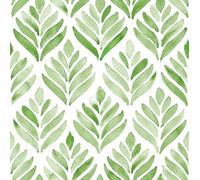 ICYEHAO Green Floral Wallpaper,44.5 x 1000cm Green Flower Leaf Plants Wallpaper Boho Wall Paper Self Adhesive Furniture Wrap for Living Room,Bathroom,Drawer,Cabinets