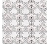 ICYEHAO Pink Floral Wallpaper,44 x 1000 cm Self Adhesive Black and White Wall Paper Pale Flower Abstract Vinyl Wallpaper Self Adhesive Furniture Wrap Wall Paper for Living Room, Bathroom