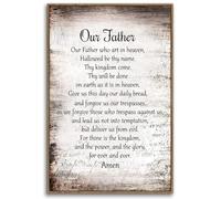 ICYJRFHLTF Framed Lord's Prayer Canvas Print, Our Father Scripture Wall-Art with Inspirational, Home and Decor(Unframed,12x18inch(30x45cm))