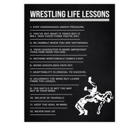 ICYJRFHLTF Mat Principles Metal Tin Sign Athletic Discipline Wall Hanging Den Studio Shed 8 X 12 inch