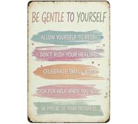 ICYJRFHLTF Metal Tin Sign Be Still And Know That I Am God Psalm 46 10 Inspirational Wall Decor Home Gift 8 X 12 in
