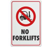 ICYJRFHLTF No Forklifts Industrial Warehouse Warning Metal Sign Multicolor Rustproof Aluminum Predrilled Holes Factory Facility Wall Decor 8 X 12 in