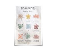 ICYJRFHLTF Setting Boundaries Mental Health Poster, Office Wall-Art with Inspirational Quote, Canvas Decor for Home and Bedroom(Unframed,16x24inch(40x60cm))