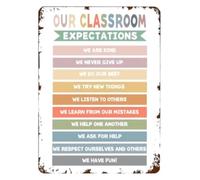 ICYJRFHLTF Supportive Space Decor Boho Aluminum Tin Sign Mindfulness Quote for Classroom Office Wellness Room 8 X 12 in