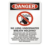 ICYJRFHLTF Warning Sign for Pools Prolonged Submersion Underwater Can Result in Drowning Metal Plaque 8 X 12 in