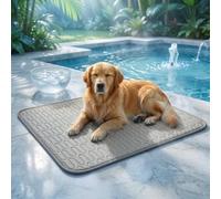 Icynap Ice Silk Dog Cooling Mat, Breathable Pet Blanket，Gray, 50 * 40CM