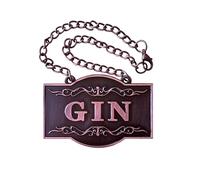 IcyPeak 1PSC Decanter Tag - Copper Colour - Gin Decanter Tag with Adjustable Chain - Liquor Label - 2.36 x 1.57 inches