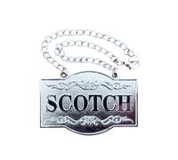IcyPeak 1PSC Decanter Tag - Gorgeous Silver - Scotch Decanter Tag with Adjustable Chain - Liquor Label - 2.36 x 1.57 inches