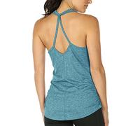 icyzone Women's Workout Yoga Tank Tops - Racerback Sport Vest Sleeveless Gym Running Shirt (M, Baltic)