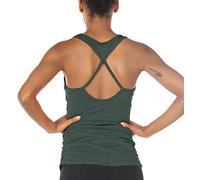 icyzone Women's Workout Yoga Tank Tops - Racerback Sport Vest Sleeveless Gym Running Shirt (S, Smoke Pine)