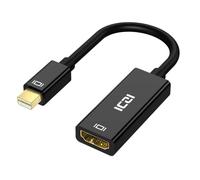 ICZI 4K Mini DisplayPort to HDMI Adapter, Mini DP to HDMI (Thunderbolt 2 to HDMI) Gold-Plated Cord for Macbook, Chromebook Pixel, Surface Pro, HDTVs, Monitors, Projectors and More