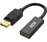 ICZI Display Port to HDMI Adapter, Male to Female Gold Plated Connectors For Connection Between Display Port, HD TV, Projector with HDMI Display Desktop Laptop 4K black