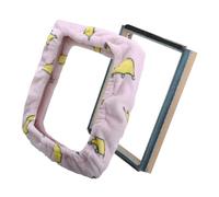 ICZW Gripper Strip Frame Punch Needle Rug Hooking Frame with Frame Cover 11.8" x 11.8" (Light Pink)