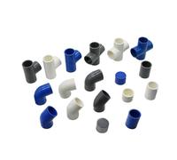 ID 25mm PVC Pipe Connectors Straight Elbow Solid Equal Tee Four-Way End Caps Plastic Joint Irrigation Adapter 1 Pc(White,Tee Connector)