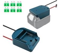 ID 2Packs Battery Power Adapter for Makita 18V BL Series,20cm 14AWG Wire with On Off Switch,30A Fuse(6 Extra Spare Fuses)+2 Terminal Posts for DIY RC Power Wheels,Battery Not Included