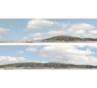 ID Backscenes 156 Photo Backscene 15 Inches High, Into The Bay, OO Gauge, Railway Model Landscape Background