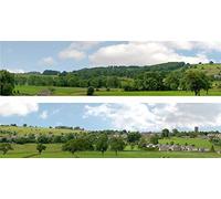 id Backscenes Scenic Backgrounds - 15 inches high - Village Long (202B)