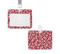 ID Badge Holder Plastic Card Case Protector Vertical ID Card Holder with Lanyard Canadian Flag Badge Holders Name Tags Key Cards Work Badge Clip for Nurse Teacher Office Credit Cards