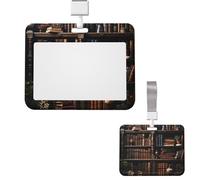 Id Badge Holder Vertical Badge Reel Books On The Bookshelf Id Badge Holder Sliding Reel Clips Badge Holders Hard Plastic Badge Holders Id Card Holder Name Tag Holder for Nurses Office