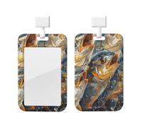 ID Badge Holder Vertical Badge Reel Many Fish on The Hook ID Badge Holder Sliding Reel Clips Badge Holders Hard Plastic Badge Holders ID Card Holder Name Tag Holder for Nurses Office