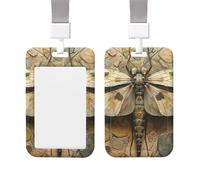 ID Badge Holder Vertical Badge Reel Rock Fly ID Badge Holder Sliding Reel Clips Badge Holders Hard Plastic Badge Holders ID Card Holder Name Tag Holder for Nurses Office