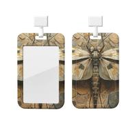 ID Badge Holder Vertical Badge Reel Rock Fly ID Badge Holder Sliding Reel Clips Badge Holders Hard Plastic Badge Holders ID Card Holder Name Tag Holder for Nurses Office