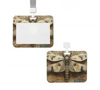 ID Badge Holder Vertical Badge Reel Rock Fly ID Badge Holder Sliding Reel Clips Badge Holders Hard Plastic Badge Holders ID Card Holder Name Tag Holder for Nurses Office