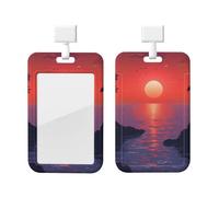 ID Badge Holder Vertical Badge Reel Simple Vector Art ID Badge Holder Sliding Reel Clips Badge Holders Hard Plastic Badge Holders ID Card Holder Name Tag Holder for Nurses Office