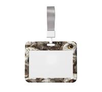 ID Badge Holder Vertical Plastic ID Card Holders Anime Owl Pattern Badge Holder with Lanyard Waterproof Card Case Protector Name Tag Badges Reel Holders Badges Sleeve for Office