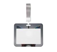 ID Badge Holder Vertical Plastic ID Card Holders Paris Butterfly Eiffe Badge Holder with Lanyard Waterproof Card Case Protector Name Tag Badges Reel Holders Badges Sleeve for Office