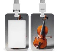 ID Badge Holder with Breakaway Lanyard - Retractable Badge Reels Cello Model Kit Vertical Card Name Tag for Nurses, Teachers, Doctors - ID Cards Holder Fits Credit/Id Cards (4.3x2.7in)