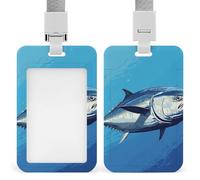 ID Badge Holder with Breakaway Lanyard - Retractable Badge Reels Colorful Tuna Vertical Card Name Tag for Nurses, Teachers, Doctors - ID Cards Holder Fits Credit/Id Cards (4.3x2.7in)