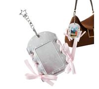 ID Badge Holder | With Star Shape Bow Tie Luggage Tag | Badge Holder - For Work Cruise Home Nurse Teacher Car