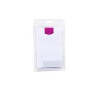 Id Badge Holders Lanyards,Waterproof Hard Reusable Plastic Permit Id Card Badge Employee Name Tag Holder Cover White Durability and fashion