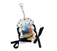 ID Badge Holders,with Star Bow Design Keychain - Name Badge Holders,for Bathroom Room Work Nurse Teacher Car Cruise Home House