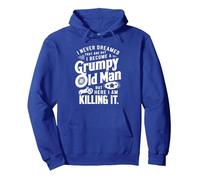 I'd Become A Grumpy Old Motor Guys Rule Pullover Hoodie, Adult Unisex, Royal Blue, X-Large