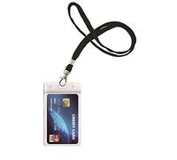 ID Card Badge Holder with Heavy Duty Lanyard for Key, ID Card, Name Tag, Credit Card, Business Card, Access Card Holder by Ahobson (1Pack Black Lanyards)