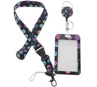 Id Card Case with Lanyard Polyester and Plastic Badge Holder