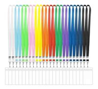 ID Card Holders 10Pcs Multicolored Lanyards with ID Badges Holder Cruise Lanyard for Ship Cards with Waterproof ID Badge Holder(Orange)
