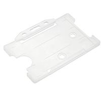 ID Card It 100 X Clear Badge Pass Holder for Lanyard Neck Straps | ID Card Holder for Work, School, NHS, Teachers, and More